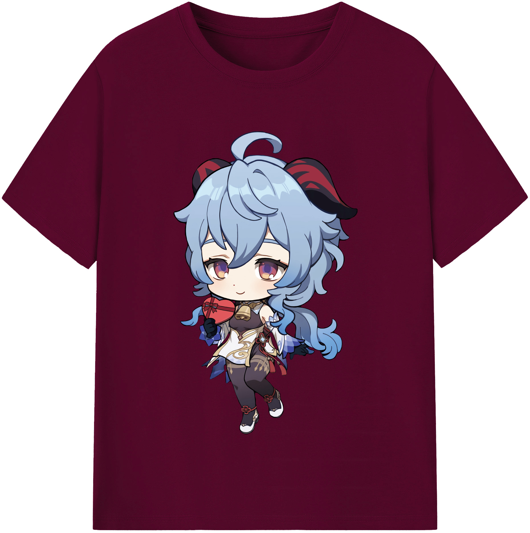 げんし神 甘雨 かんう genshin Ganyu レディースカジュアルプリントTシャツ（綿100％）